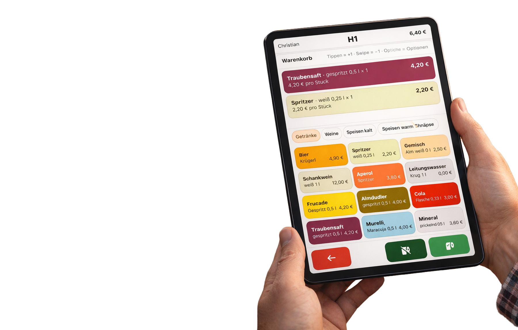 FireBon Bestell- und Boniersystem im Einsatz